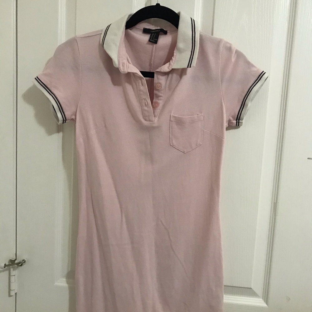 Pink polo dress f21
